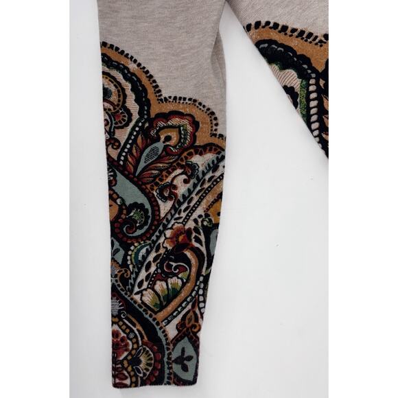 Chicos Womens Open Front Long Sweater Cardigan Medium (Size 1) Boho Earth Tones - Picture 5 of 11